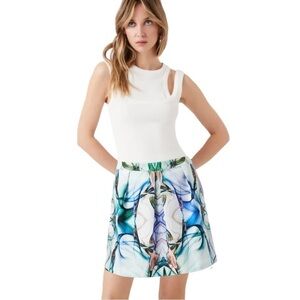 Ever New Melbourne Abstract Print Lila Prom A-Line Skirt Size 12